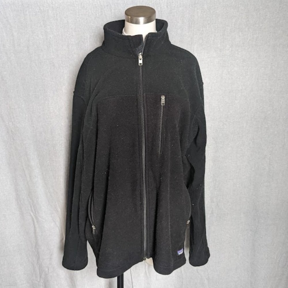 Black Patagonia Synchilla Fleece Sweater Jacket